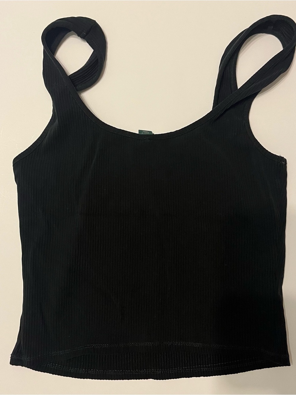 Black Ribbed Tank Top - Picture 2 of 4